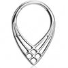 Titanium Ring Tribal Teardrop Clicker