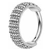 Titanium Ring Hammered Clicker