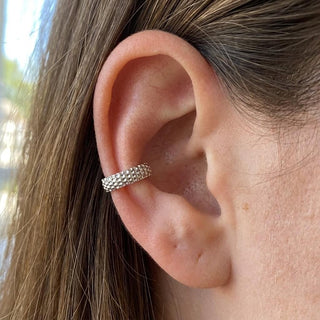 Titanium Ring Hammered Clicker