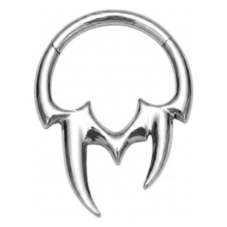 Titanium Ring Gothic Tribal Clicker