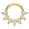 Titanium Ring Marquise Zirconias Clicker