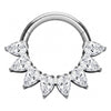 Titanium Ring Teardrop Zirconias Clicker