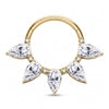 Titanium Ring 5 Marquise Zirconias Clicker
