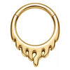 Titanium Ring Tribal Flame Clicker
