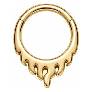 Titanium Ring Tribal Flame Clicker