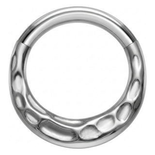 Titanium Ring Hammered Clicker