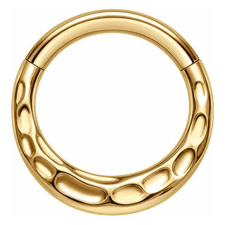 Titanium Ring Hammered Clicker
