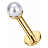 Titanium Labret Pearl Internally Threaded