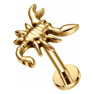 Titanium Labret Scorpion Internally Threaded