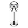Titanium Labret Skull Internally Threaded