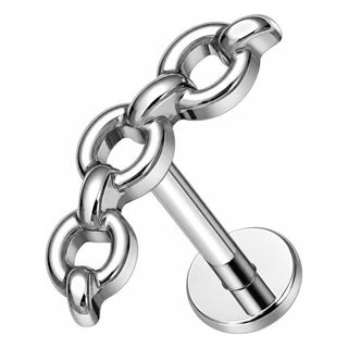Titanium Labret Chain Internally Threaded