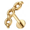 Titanium Labret Chain Internally Threaded