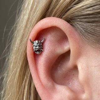 Titanium Labret Demon Skull Internally Threaded