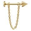 Titanium Labret Spike with Chain
