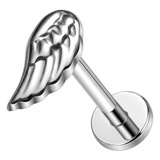 Titanium Labret Angel Wing Internally Threaded
