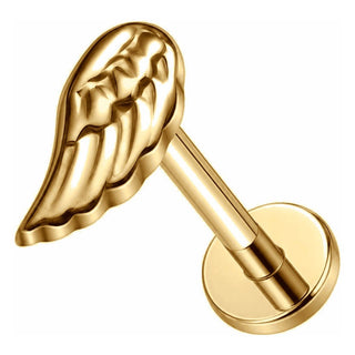 Titanium Labret Angel Wing Internally Threaded