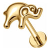 Titanium Labret Elephant Internally Threaded