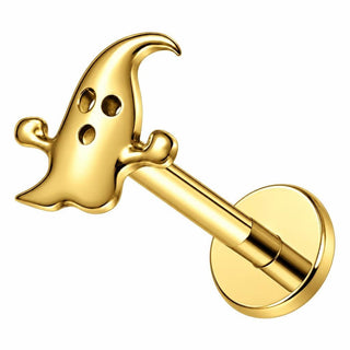 Titanium Labret Ghost Internally Threaded