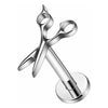 Titanium Labret Scissors Internally Threaded