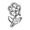 Titanium Top Cutout Flower With Leaves Internally Threaded