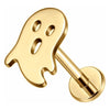 Titanium Labret Ghost Internally Threaded