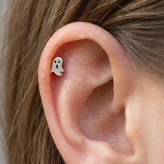 Titanium Labret Ghost Internally Threaded