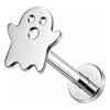 Titanium Labret Ghost Internally Threaded