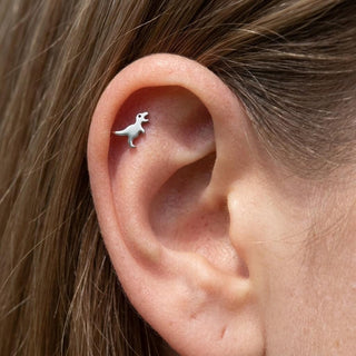 Titanium Labret Dinosaur Internally Threaded