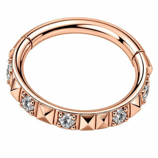 Ring Alternating Stones And Pyramids Clicker