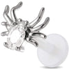 Titanium Labret Spider With Oval Stone Internally Threaded