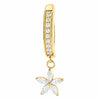 Belly Button Piercing Dangling Stone Flower Clicker Clicker
