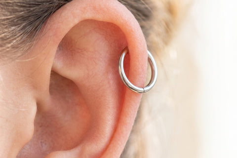 Silver Helix Piercing